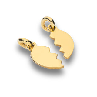 Love Fabiani pendant in 925 silver with gold-plated broken heart