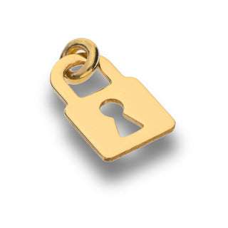 Love Fabiani pendant in 925 silver with gold padlock