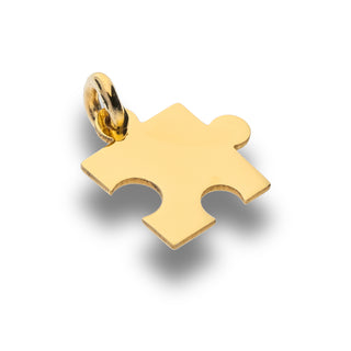 Fabiani Love Pendant in 925 Silver Gold Puzzle
