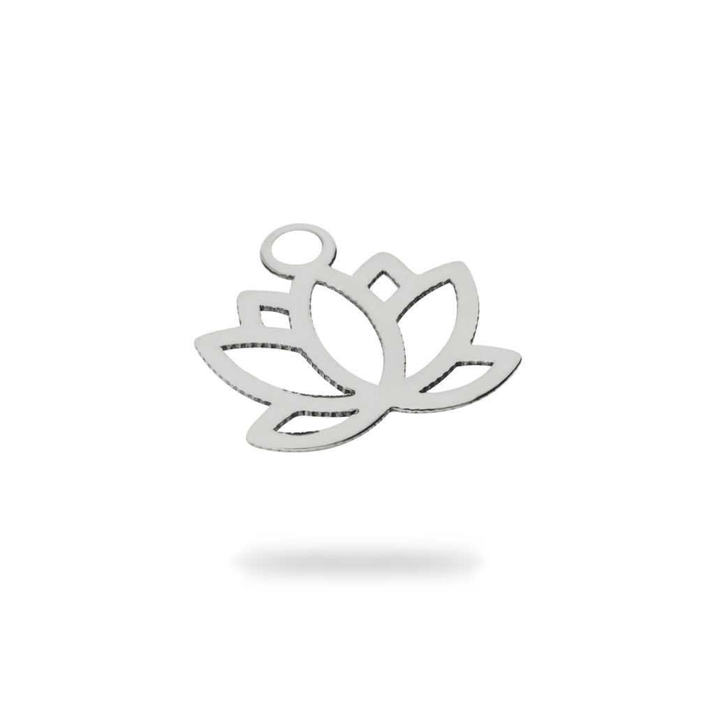 Vinani Ciondolo E Collana Fiore Calla In Argento 925 - Gioiello Italiano, 33x19 Mm, Catena 40-50 Cm