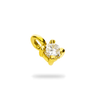 Ciondolo Love Fabiani punto luce in oro giallo con diamante