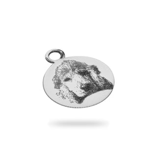 Ciondolo Love Fabiani in oro bianco 18Kt con fotoincisione