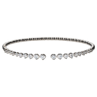 Fabiani rigid bracelet in 925 silver with zircons