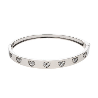 Bracciale Fabiani rigido con Cuori in Argento 925