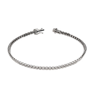 Bracciale Fabiani tennis in oro bianco 18Kt e diamanti - Fabiani Gioiellerie