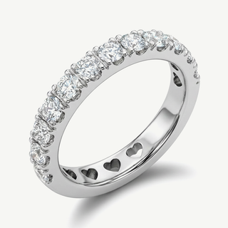 Anello Fabiani Gioiellerie mezza veretta in oro bianco 18kt