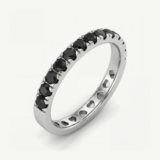 Anello Riviera con Diamanti Neri 0,70Ct