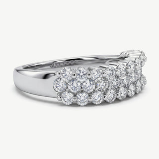 Anello a Fascia Pavé con Diamanti 0,75Ct