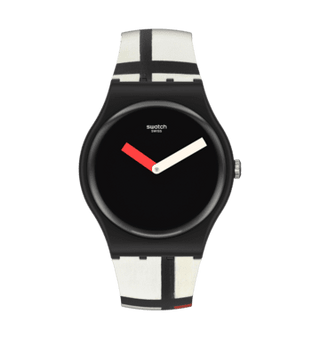 Orologio Swatch Red, Blue And White, By Piet Mondrian
