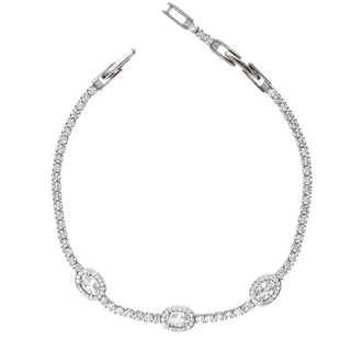 Bracciale Tennis Ovali Zirconi Argento 925 Fabiani