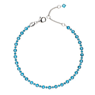 Bracciale Tennis Zirconi Celesti Argento 925 Fabiani