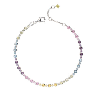 Bracciale Tennis Zirconi Multicolor Argento 925 Fabiani