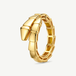 Anello Fabiani serpente a scaglie in argento 925 dorato