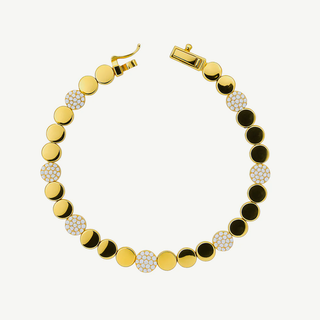 Bracciale Fabiani in argento 925 dorato con elementi pavé