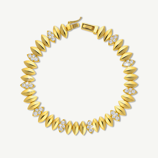 Bracciale Fabiani in argento 925 dorato con elementi brillanti