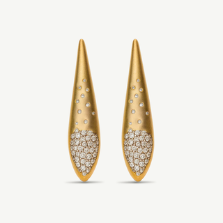 Orecchini Fabiani in argento 925 dorato con pavé di zirconi