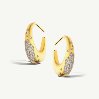 Orecchini Fabiani in argento 925 dorato con pavé di zirconi