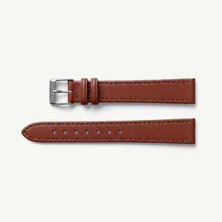 Cinturino Liscio Marrone in Vera Pelle