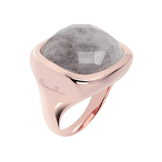 Anello Chevalier con Pietra Quadrata Sfaccettata