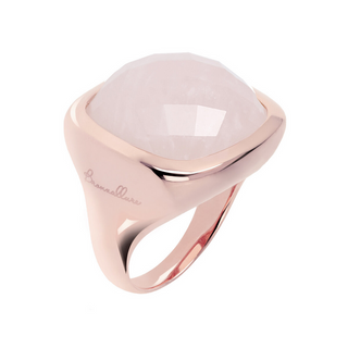 Anello Chevalier con Pietra Quadrata Sfaccettata