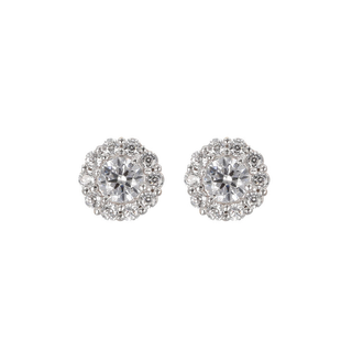 Orecchini a Bottone Fantasia in Cubic Zirconia