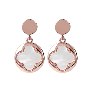 Natural Stone Four Leaf Clover Drop Earrings