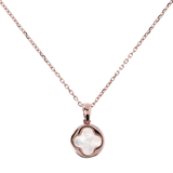 Small Four Leaf Clover Necklace in Natural Stone