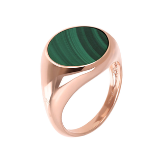 Anello Chevalier Piccolo con Pietra Naturale Piatta