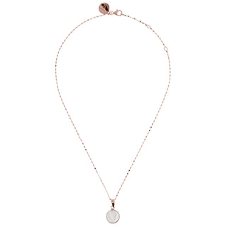 Collana Catena Cubetti con Pendente Disco Piccolo in Pietra Naturale - Fabiani Gioiellerie