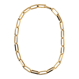 Collana Golden Catena Forzatina Allungata Maxi Maglie