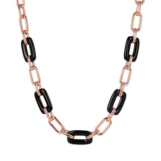 Collana Maglia Forzatina Spessa con Dettagli in Pietra Naturale - Fabiani Gioiellerie