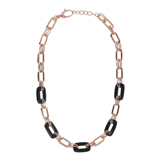 Collana Maglia Forzatina Spessa con Dettagli in Pietra Naturale - Fabiani Gioiellerie