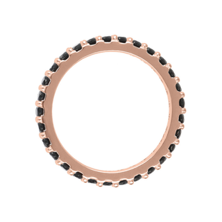 Anello Veretta con Cubic Zirconia o Spinello Nero