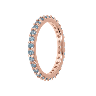 Veretta Ring with Cubic Zirconia or Black Spinel