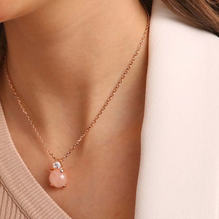 Collana con Pendente in Pietra Naturale e Cubic Zirconia - Fabiani Gioiellerie