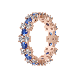 Bicolor Veretta Ring with Cubic Zirconia
