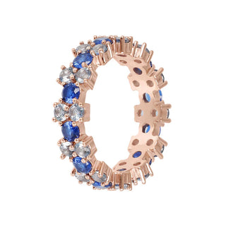 Bicolor Veretta Ring with Cubic Zirconia