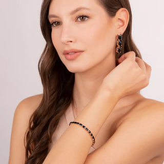 Bracciale Tennis con Pietra Naturale Onice Nero - Fabiani Gioiellerie