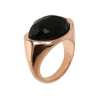 Anello Cocktail con Pietra Naturale Ovale Sfaccettata