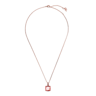 Square Gem Prism and Pavé Rolo Chain Necklace