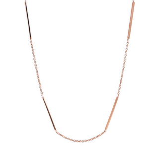 Collana Lunga Catena Rolo e Barrette