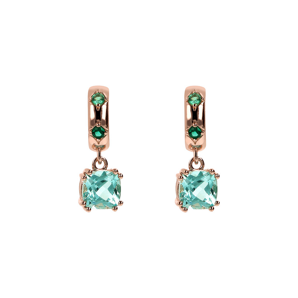 Orecchini Pendenti In Argento 925 Con Prasiolite Verde Taglio Cuscino - Gioiello Elegante Con Ametista Verde
