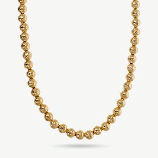 Collana Etrusca con Sfere Martellate in Oro 18 Kt