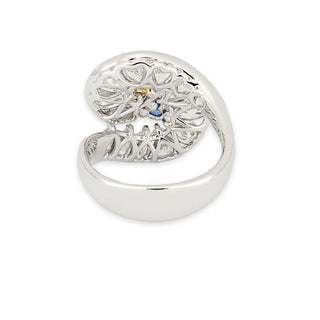 Anello Fabiani in oro bianco 18Kt con diamanti 3,23ct e Zaffiri 1,44 ct - Fabiani Gioiellerie