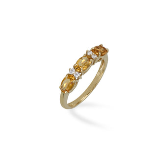 Anello Fabiani trilogy in oro giallo 9Kt con zirconi - Fabiani Gioiellerie