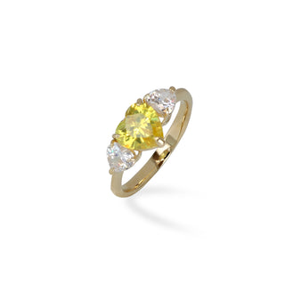 Anello Fabiani trilogy in oro giallo 9Kt con zirconi - Fabiani Gioiellerie