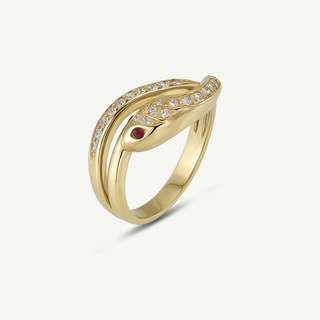 Anello Fabiani serpente in oro giallo 9Kt