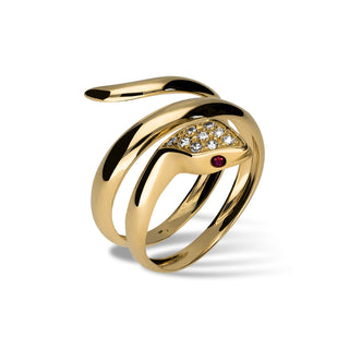 Fabiani snake ring in 18Kt yellow gold