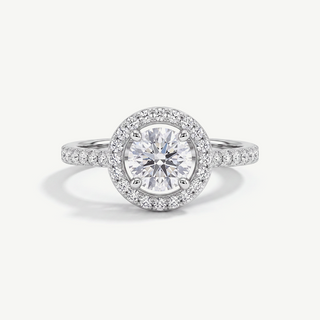 Anello tondo con Pavé di moissaniti - Monaé