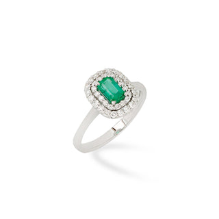 Anello Fabiani con smeraldo 0,45Ct e diamanti 0,33Ct - Fabiani Gioiellerie